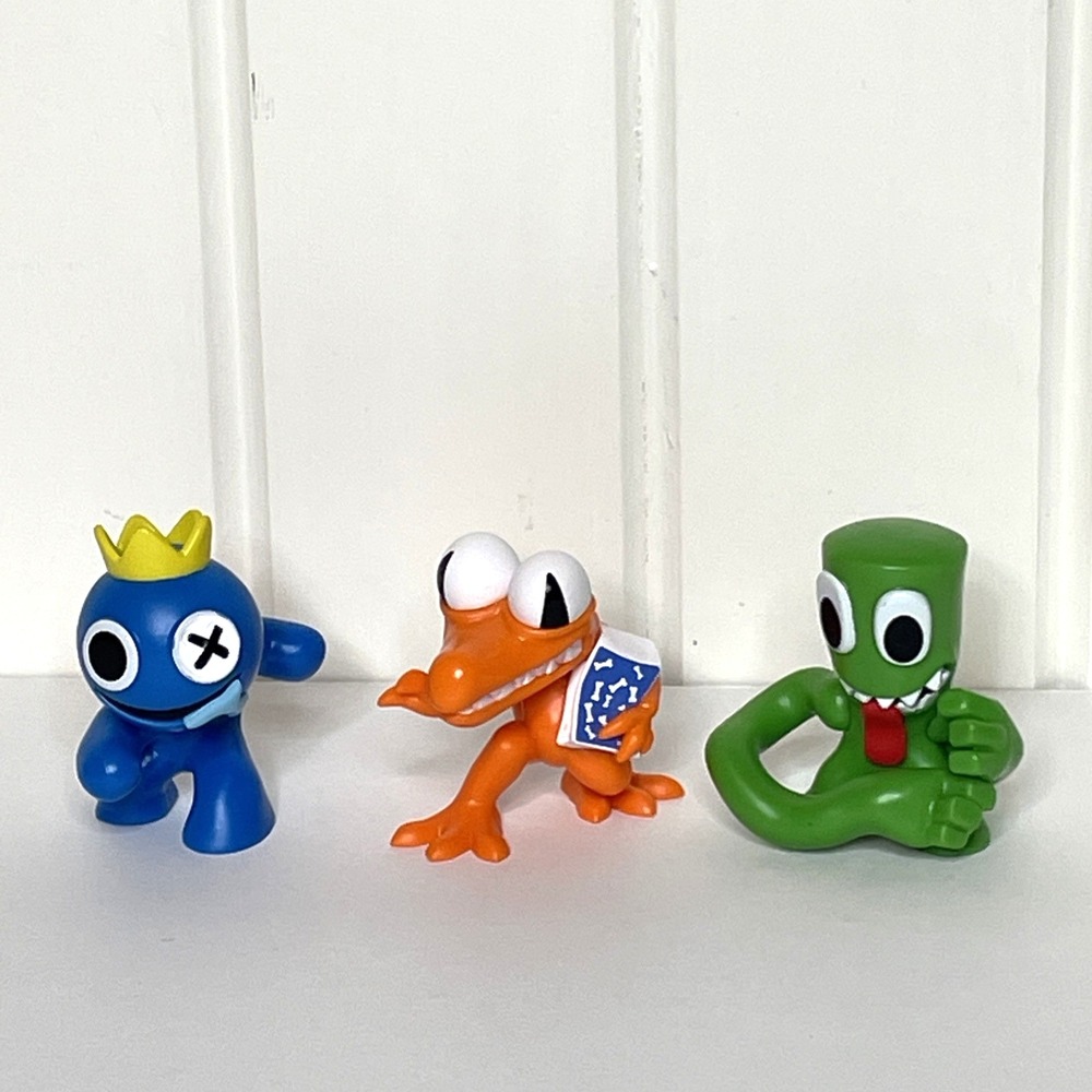 PhatMojo Rainbow Friends Blue, Green, And Orange Lot Of 3  2.5"